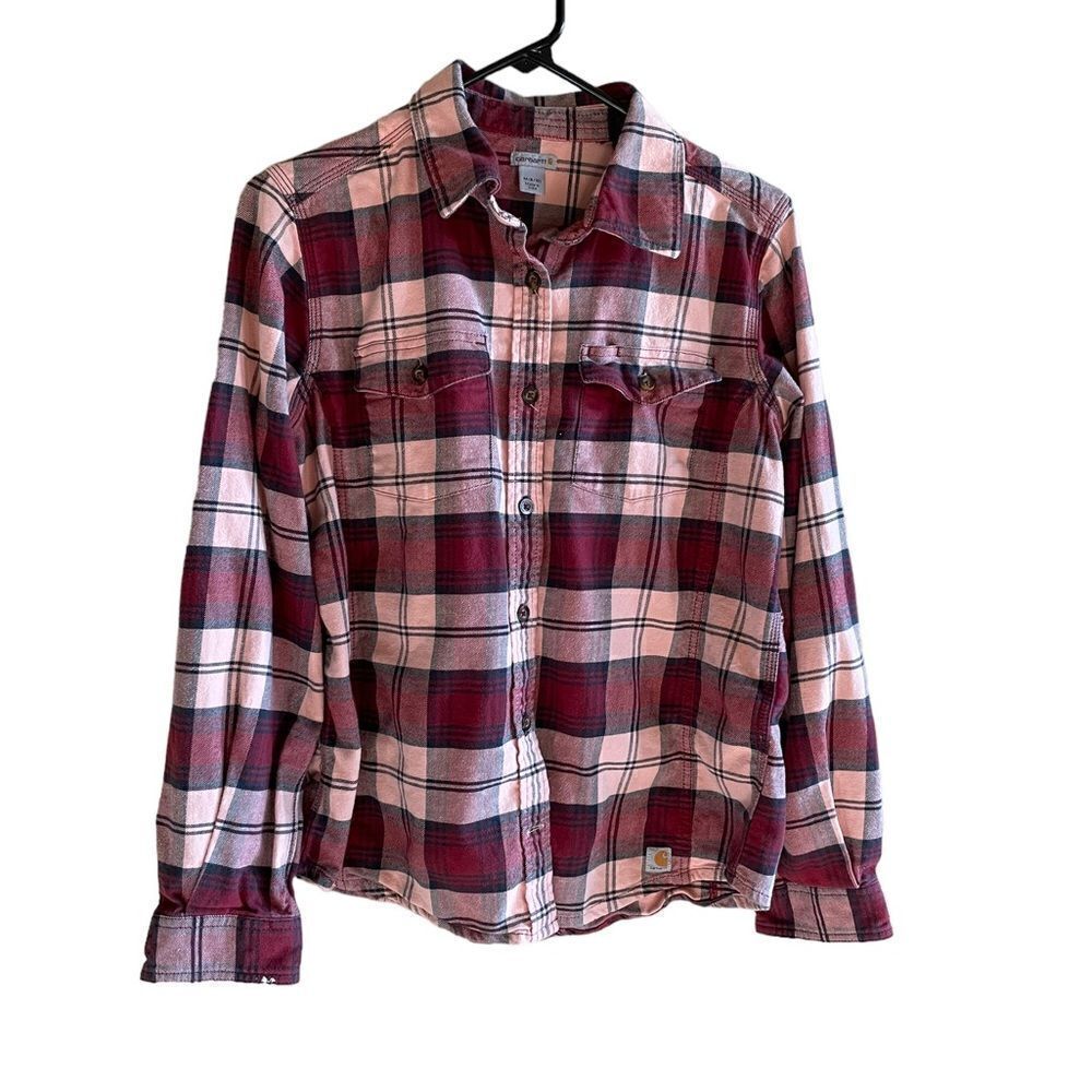 CARHARTT Long Sleeve Button Down Flannel Women's Size Medium